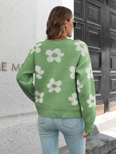 Load image into Gallery viewer, Floral Dropped Shoulder Sweater