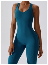 Load image into Gallery viewer, Cutout Wide Strap Bootcut Active Jumpsuit