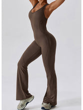 Load image into Gallery viewer, Cutout Wide Strap Bootcut Active Jumpsuit