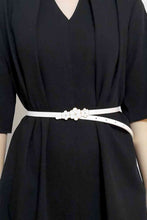 Load image into Gallery viewer, Flower Decor Skinny PU Belt