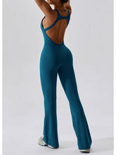 Load image into Gallery viewer, Cutout Wide Strap Bootcut Active Jumpsuit