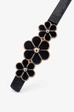 Load image into Gallery viewer, Flower Decor Skinny PU Belt