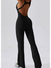 Load image into Gallery viewer, Cutout Wide Strap Bootcut Active Jumpsuit