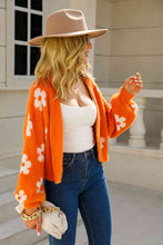 Load image into Gallery viewer, Floral Open Front Fuzzy Cardigan