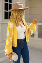 Load image into Gallery viewer, Floral Open Front Fuzzy Cardigan