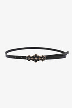 Load image into Gallery viewer, Flower Decor Skinny PU Belt