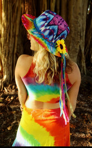TieDye Rockstar Wide brim Fedora