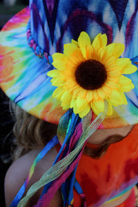 TieDye Rockstar Wide brim Fedora