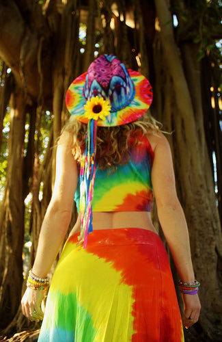 TieDye Rockstar Wide brim Fedora